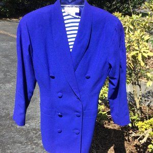 Casual Corner Double Breast Jacket-Blouse-Skirt 3pc Set